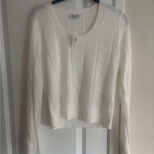 Madewell Textured White Sweater